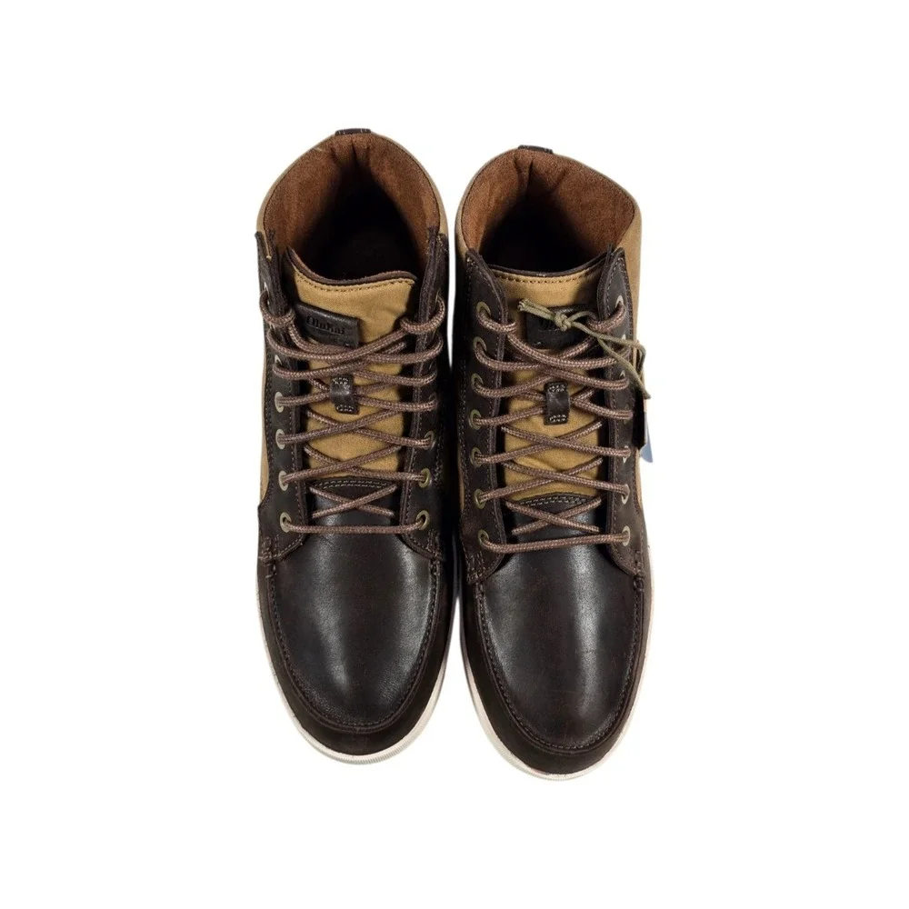OLUKAI Men's Molina Waterproof Brown Leather Lace Up Casual Boot Size 10.5 NWT